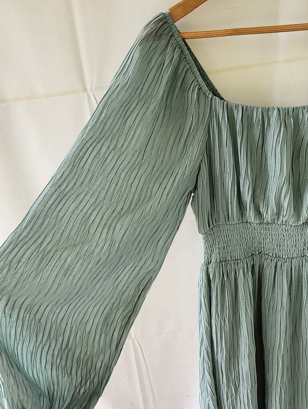 Baltic Born  Sage Long Sleeve Smocked Waist Maxi Dress - Picture 6 of 15